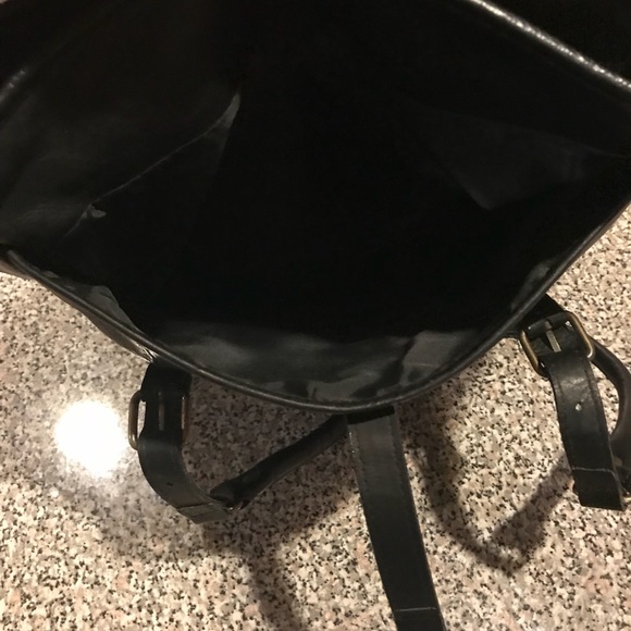 Large Black Leather Tote - Picture 6 of 6